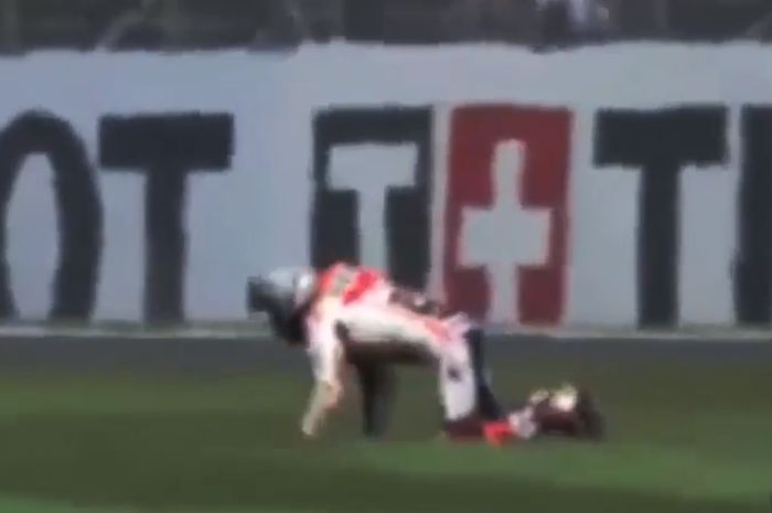 Marc Marquez di FP2 MotoGP Inggris 2017