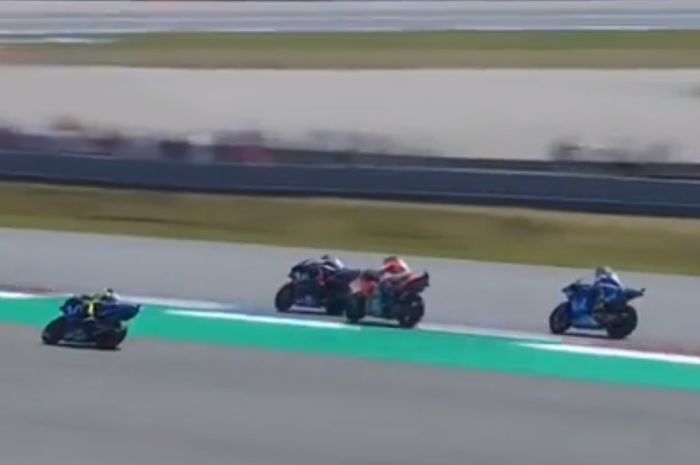Valentino Rossi melebar di MotoGP Belanda 2018