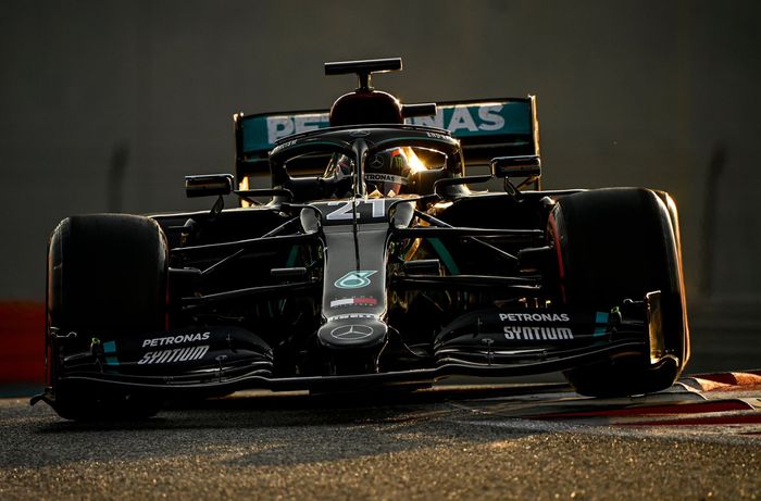 Nyck de Vries saat mengikuti tes Formula 1 bersama tim Mercedes pada Desember 2020