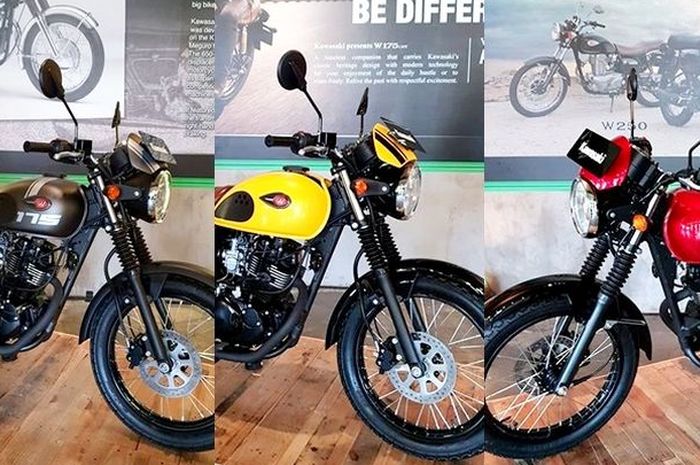 3 pilihan warna Kawasaki W175 Cafe