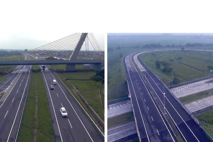 Pemandangan ruas Jalan Tol Trans Jawa