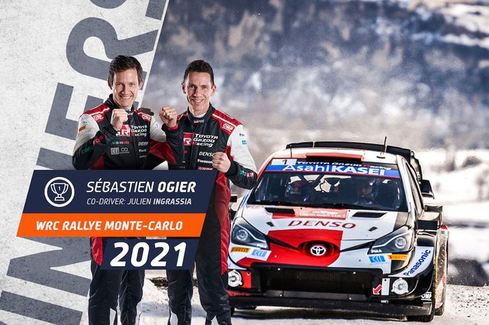 Pereli tim Toyota Gazoo Racing, Sebastien Ogier memenangkan seri pembuka WRC 2021 di Reli Monte Carlo