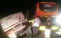 Bus Pariwisata Oleng di Tol Cipali, Ditemukan Nungging Bareng Truk di Parit