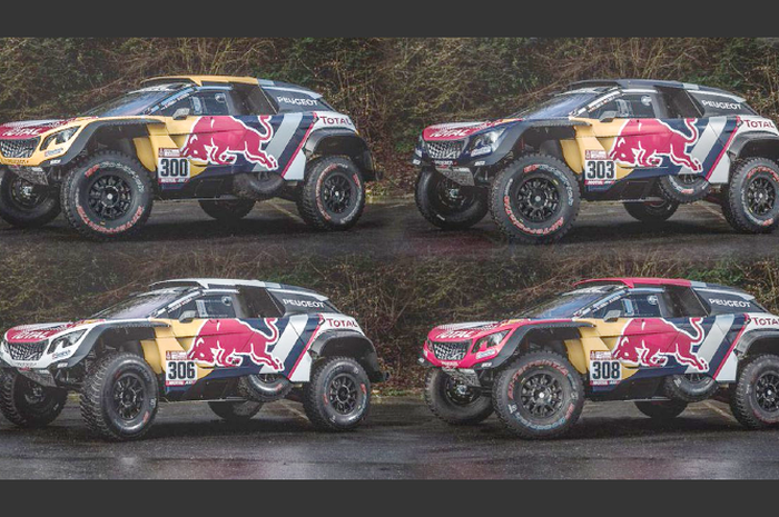 Inilah empat mobil Peugeot 3008DKR Maxi untuk Reli Dakar 2018