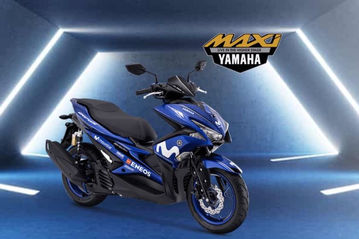 Yamaha Aerox 155dengan livery Movistar Yamaha MotoGP musim 2018