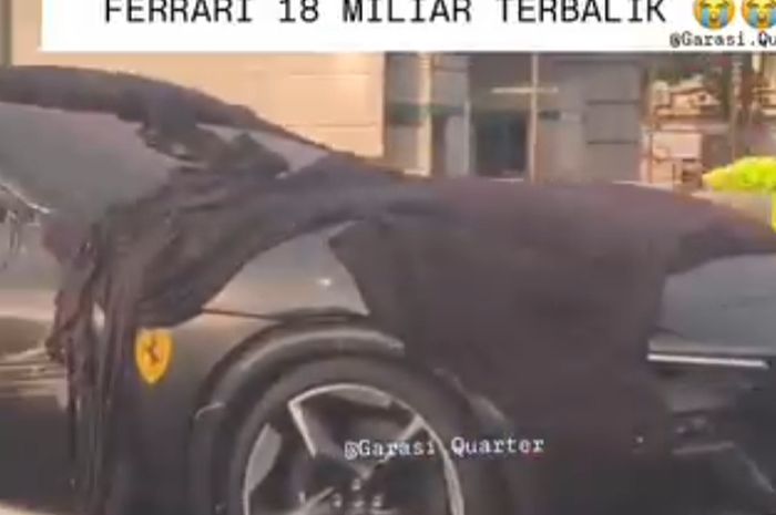 Ferrari Purosangue alami kecelakaan di Tol Cengkareng