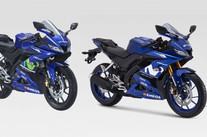 Yamaha All New R15 livery lama (kanan) dan livery baru (kiri)