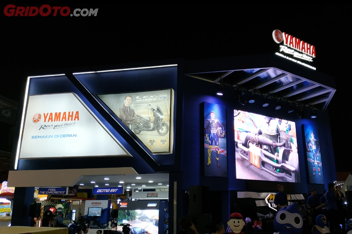Booth Yamaha di Jakarta Fair Kemayoran 2019.