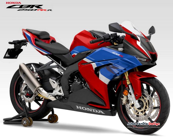 Modifikasi digital Honda CBR250RR dengan wajah CBR1000RR-R FireBlade karya Julak Sendie Designs (JSD)