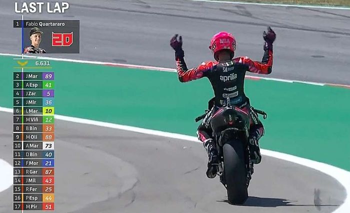 Aleix Espargaro kehilangan posisi finish podium kedua di MotoGP Catalunya 2022, karena tidak melihat informasi dengan benar