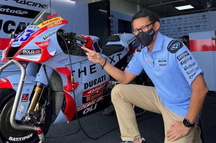 Sandiaga Uno mengapresiasi pembalap Gresini Racing, Enea Bastianini yang menang di MotoGP Qatar 2022