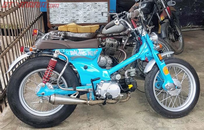 Contoh hasil jadi streetcub menggunakan frame bebek jadul.