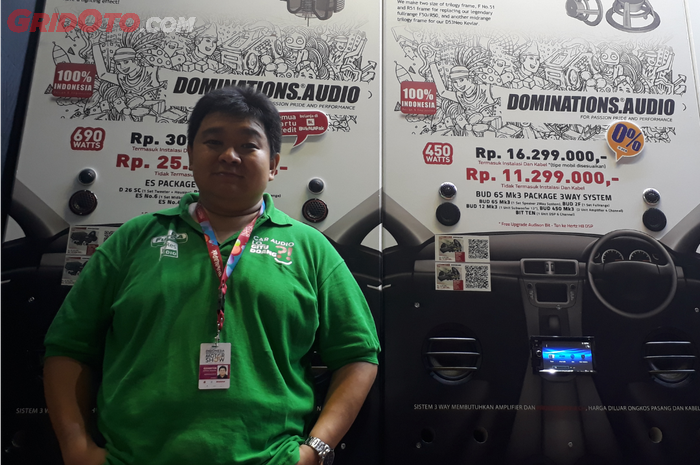 Johnson Nagawan saat berada di Booth PT Audioworkshop di Kemayoran, Jakarta.