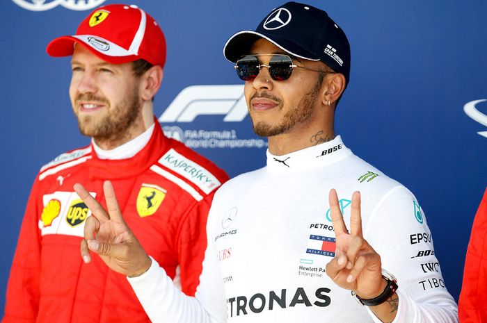 Sebastian Vettel dan Lewis Hamilton, dua kandidat juara dunia F1 2018