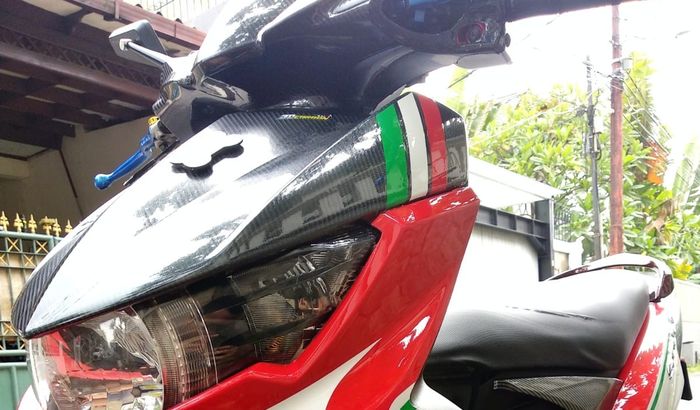 Yamaha Mio Soul padukan livery custom plus karbon kevlar