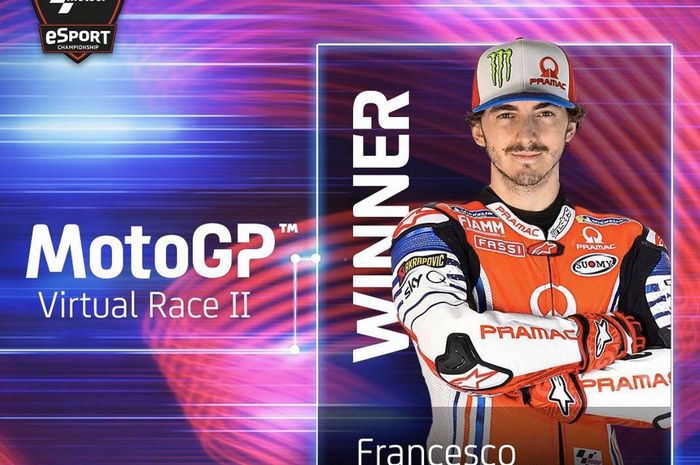 Francesco Bagnaia mengaku tak menang bisa menang di seri kedua balapan virtual MotoGP usai mengalahkan Maverick Vinales