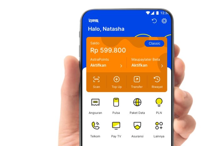 Ilustrasi aplikasi dompet digital AstraPay dari Astra Group