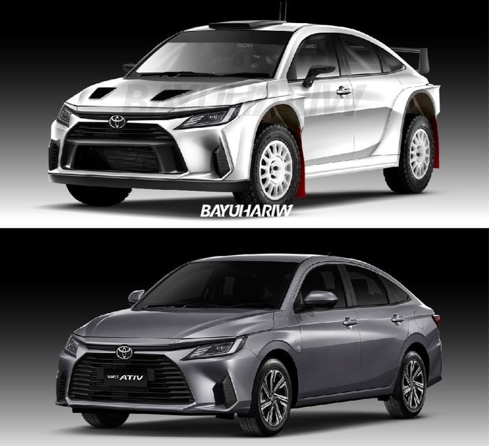 Digital modifikasi Toyota Vios baru tampil sangar bergaya mobil balap rally