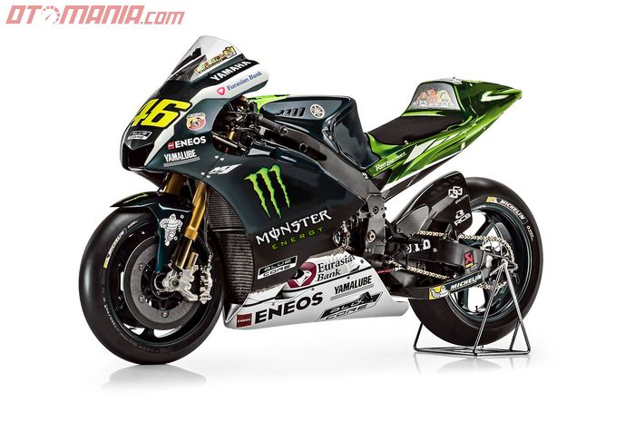 Renderan Yamaha YZR-M1 dengan Monster Energy sebagai sponsor utama