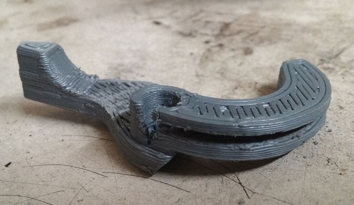 Tuas choke buatan 3D Printer