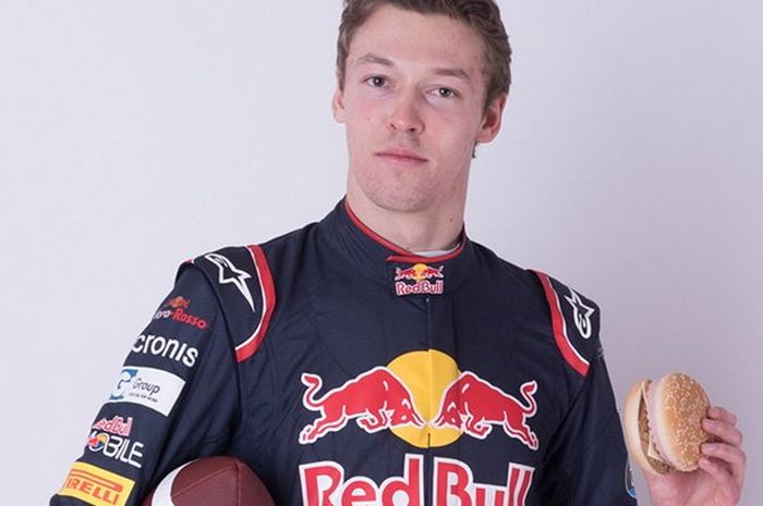 Daniil Kvyat untuk terakhir kalinya mengenakan seragam dengan sponsor Red Bull di GP F1 Amerika