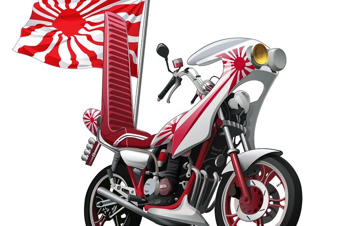 Motor Bosozoku punya desain yang mencolok