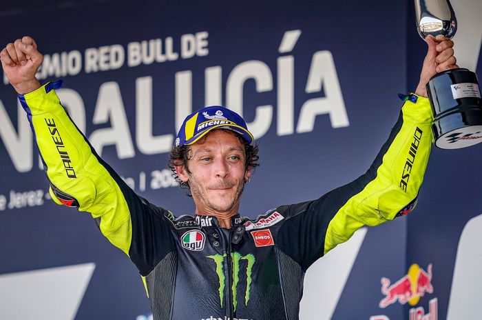Valentino Rossi akhirnya naik podium lagi, finish ketiga di MotoGP Andalusia 2020