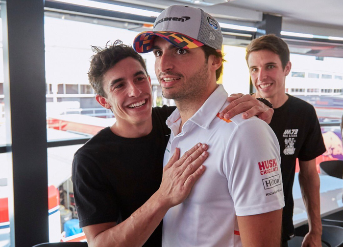 Marc Marquez, Carlos Sainz, dan Alex Marquez 