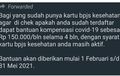 Enak Bener,  Viral Peserta BPJS Kesehatan Bakal Dapat Kompensasi Covid-19 Rp 150 Ribu Per Bulan, Ini Faktanya