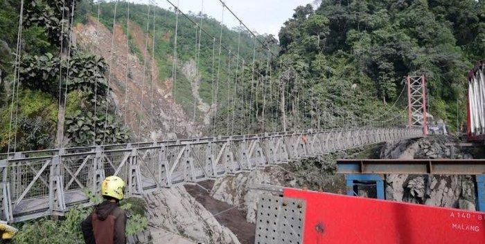 Kondisi terkini Jembatan Gladak Perak, Lumajang, Jawa Timur