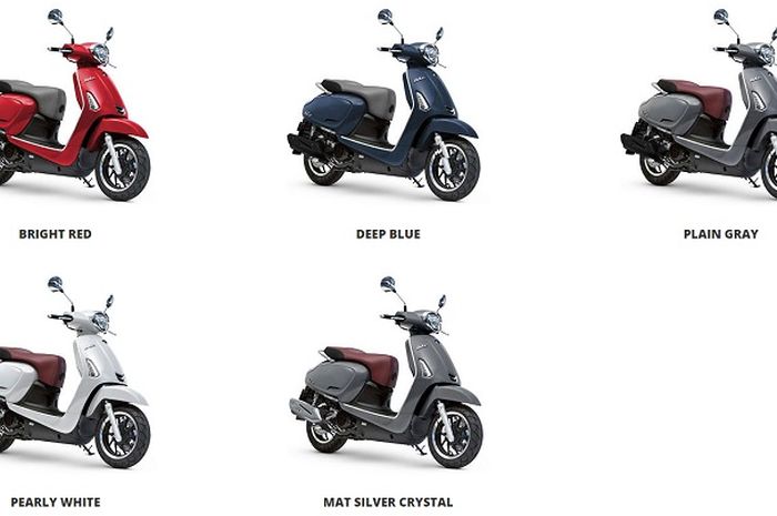 5 pilihan warna Kymco Like 150cc.