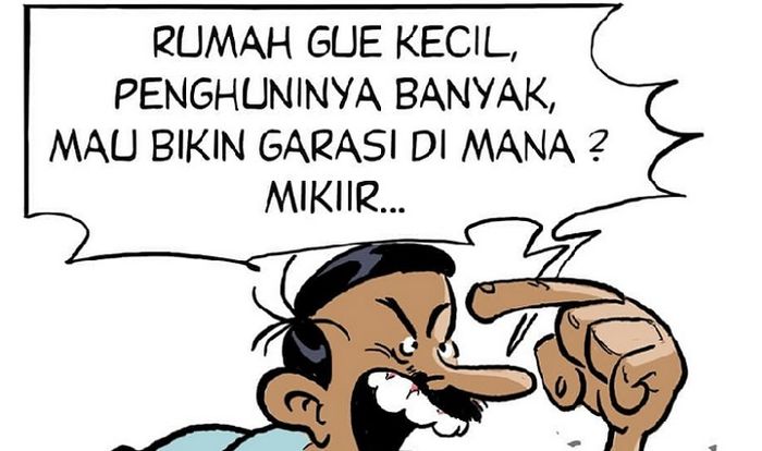 Komik sindir orang yang parkir makan bahu jalan lingkungan
