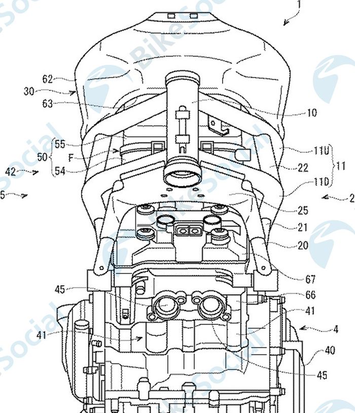Mesin menggunakan dua silinder segaris