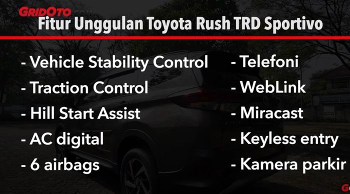 Fitur Toyota Rush TRD Sportivo