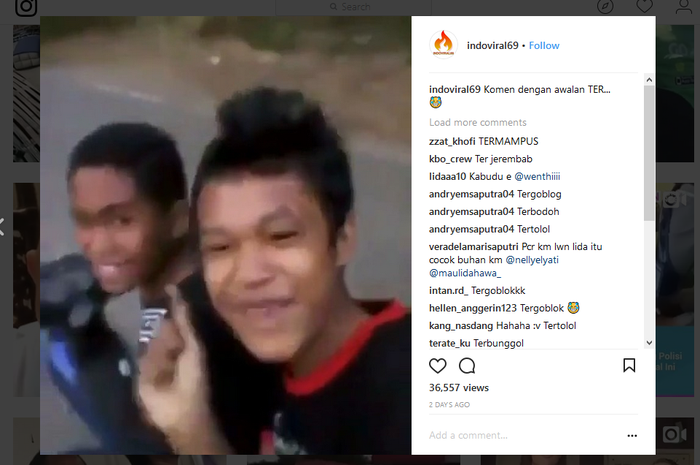 Dua ABG terjatuh ke semak-semak karena tidak fokus saat berkendara