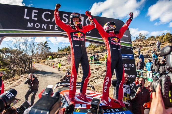 Sebastien Ogier dan co-driver Julien Ingrassia finish tercepat di reli Monte Carlo 2019