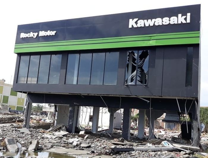 Dealer Kawasaki Palu, Rocky Motor yang hancur oleh gempa