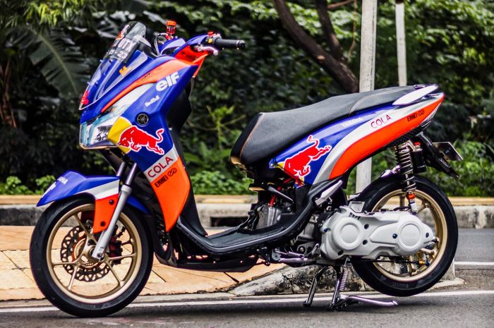 Yamaha Lexi modifikasi, kaki-kaki upgrade tampil kece