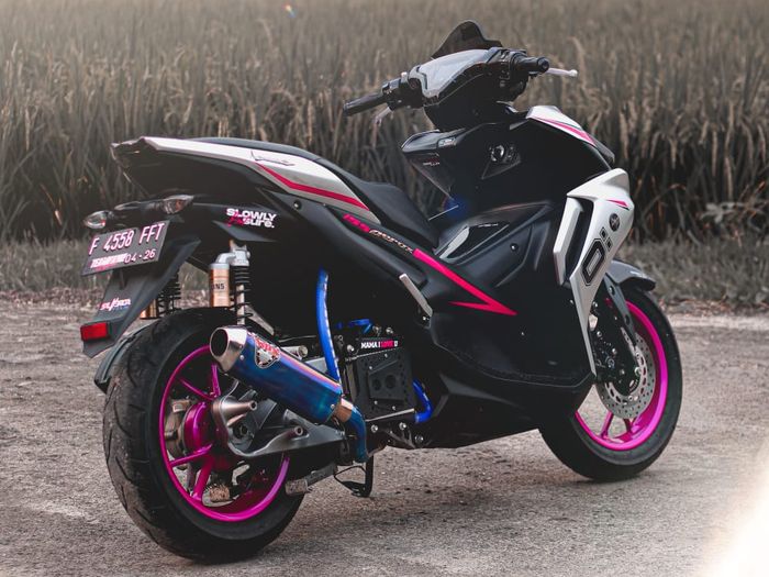 Yamaha All New Aerox kece modifikasi simpel berdarah racing