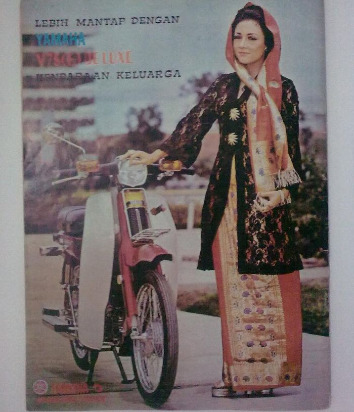 Yamaha V75 2-Tak dengan mesin 75 cc bertransmisi 3-percepatan