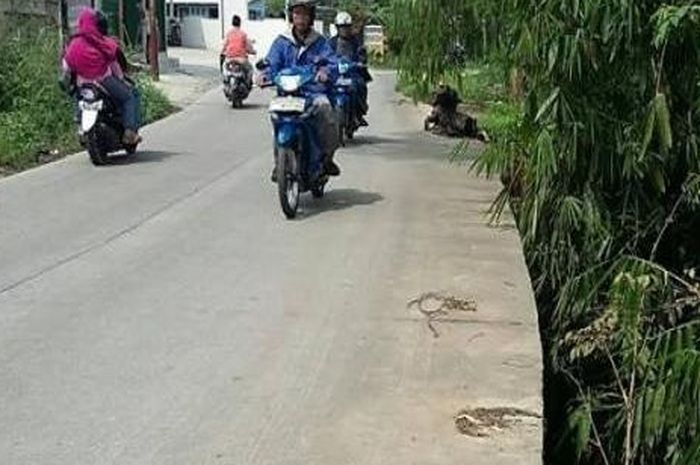 Ilustrasi jalan beton