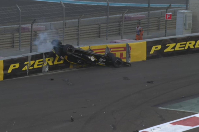 Nico Hulkenberg crash di F1 Abu Dhabi