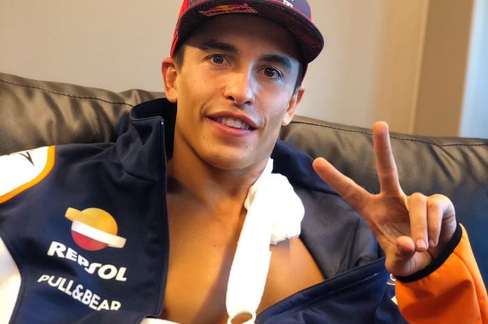 Marc Marquez patah tulang humerus di MotoGP Spanyol 2020