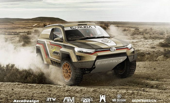 Digital modifikasi Esemka Garuda 1 berjuluk Dakar Rally