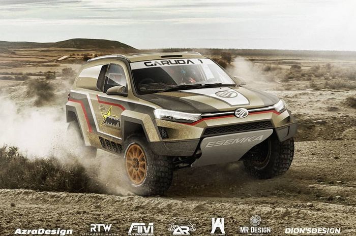 Digital modifikasi Esemka Garuda 1 berjuluk Dakar Rally