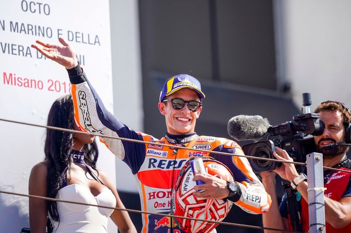 Finish kedua di MotoGP San Marino, Marc Marquez samakan rekor naik podium Mike Hailwood