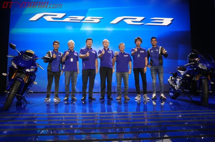 Global launching Yamaha R25 dan R3 dilakukan di Jakarta, Indonesia, Kamis (11/10/2018)