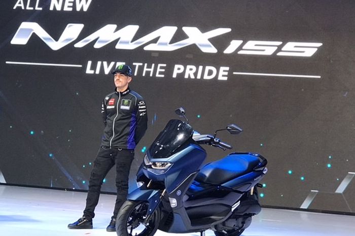 Maverick Vinales perkenalkan Yamaha All New NMAX 155 di Jakarta (2/12) tanpa Valentino Rossi menemani