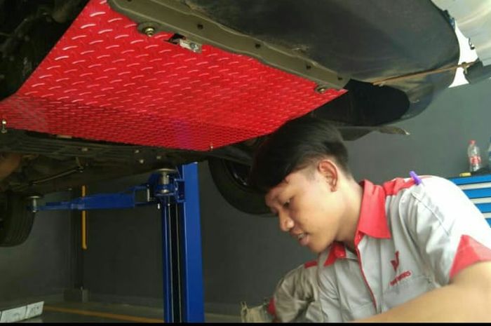 Contoh lower engine guard Bordezian yang dibuat oleh Willy, angota WLCI Lampung