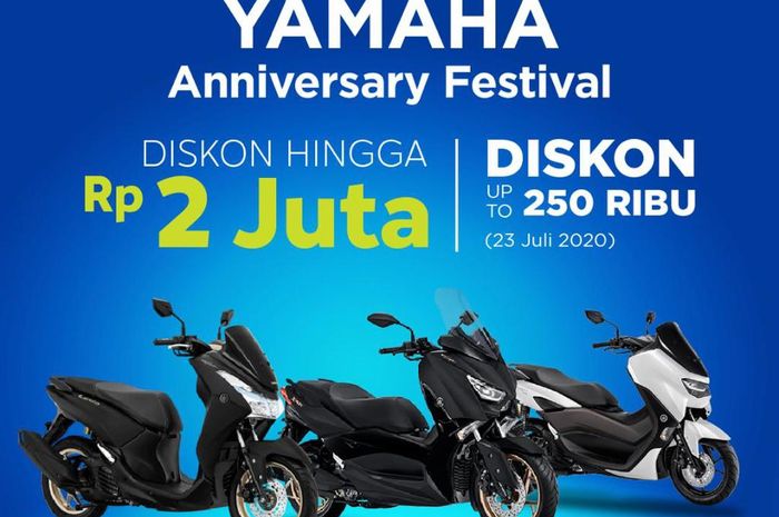 Ulang tahun, ada diskon produk Yamaha hingga Rp 2 juta